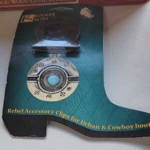 # 2 Black and Silver Boot Accessory Clips